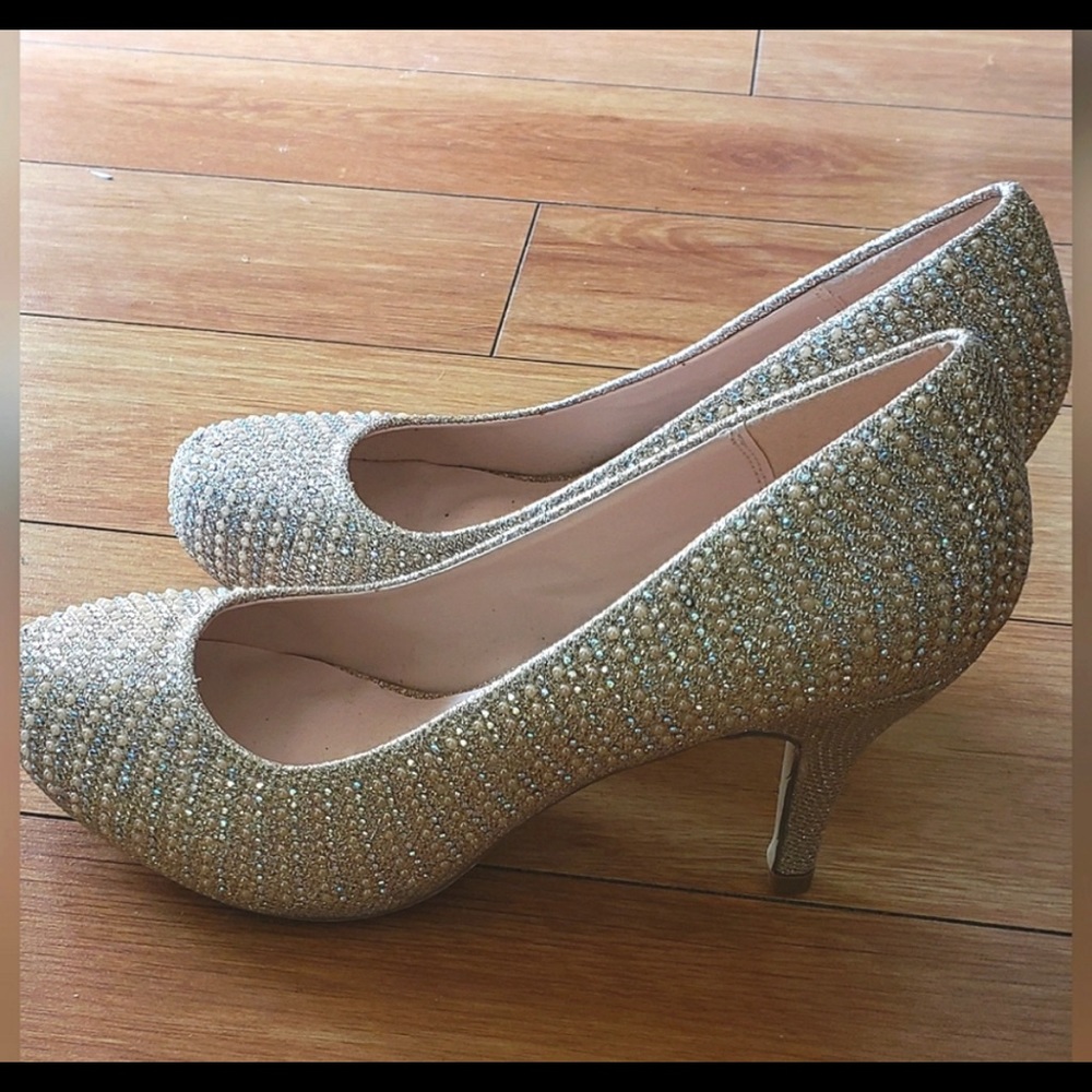 High Heels Bonnibel Women, Special Occasion, Dress Party Shoes Champagne Color